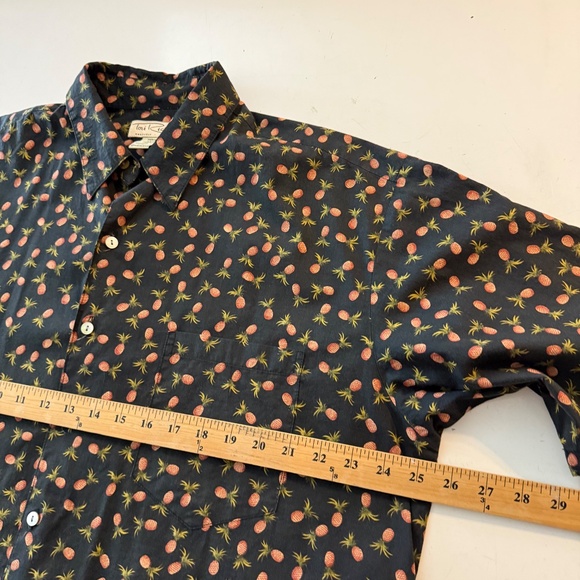 Tori Richard Hawaiian Primary Black Pineapple AOP Casual Button Up Shirt Mens XL - Picture 5 of 6